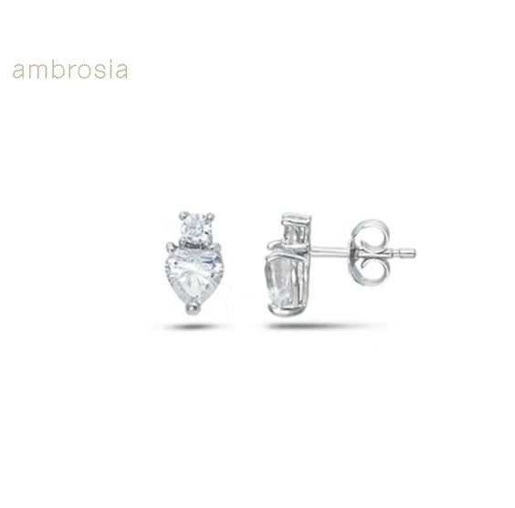 Orecchini Ambrosia Donna DEA DI LUCE in Oro bianco Zircone AOZ531 - AOZ531